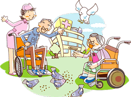 イラスト、病院イメージ